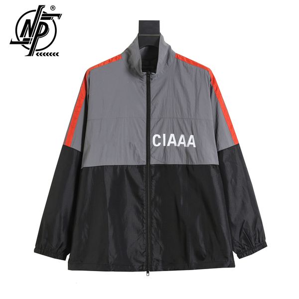 Mens Jaquetas Marca Original Homens e Mulheres Casual Patchwork Carta Imprimir Windbreaker Primavera Casaco de Luxo Unissex Jaqueta Esportiva de Alta Qualidade 230817