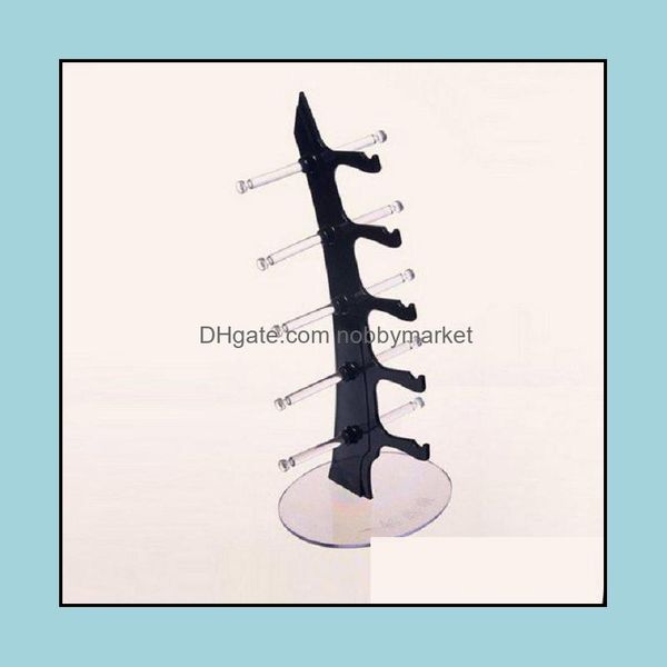 Outros 1pc/lote preto portátil 5 pares Óculos de sol mostrando o suporte do suporte do rack dP670436 Drop Delivery Jewelry Tools Equipment Otkyg