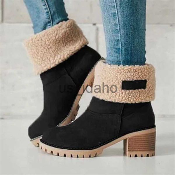 Stivali stivali da neve caldi donne inverno signore con bottini di lana calda stivale caviglia comode scarpe più taglia 35-43 donne casual stivali mid j230818