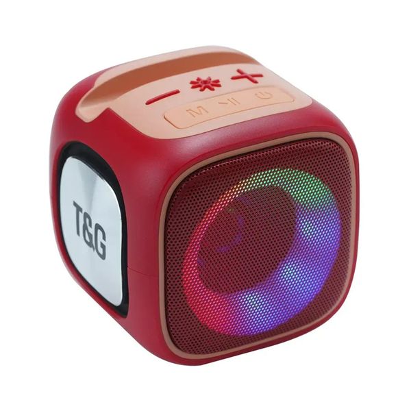 TG359 TG Yeni Tasarım Mini Kübik RGB LED Işık Kablosuz Hoparlör Yüksek Güçlü 7W 1200 MAH Stereo Bas Bocina BT Hoparlör