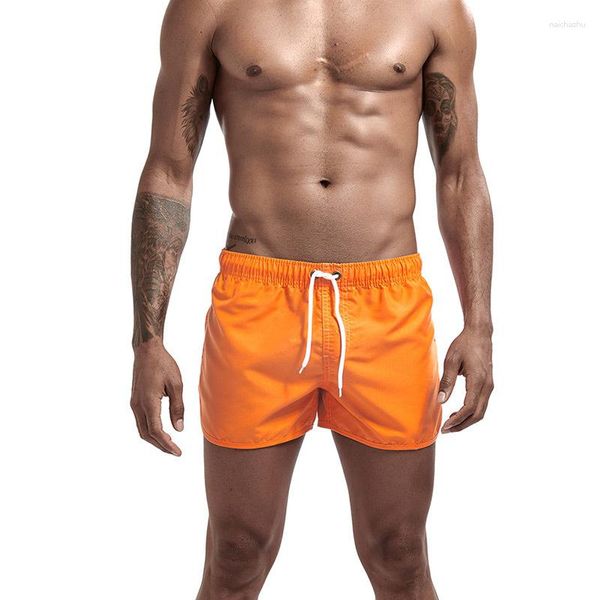 Männer Shorts 2023 Sommer Bademode Strand Board Marke Quick Dry Sexy Männer Badehose Solide Beachwear Atmungsaktive Surf