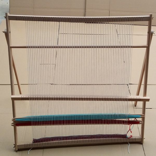 Bettwäsche -Sets handgefertigte Webstoffe DIY Hebedelselie großer Rahmenstrickmaschine mit glatte Oberfläche Buchenholz 8987 cm 230817