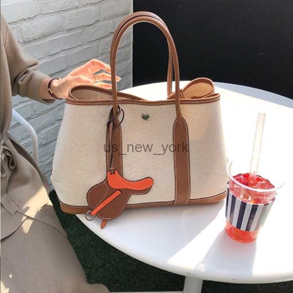 Totes San Maries Geuine Leather Garden Party Bag per donne borse di lusso Designer Designer Designer famoso Brand Brand Borse Bosla HKD230818