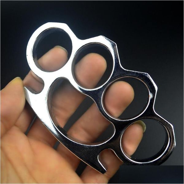 Pirinç Knuckles Beautif Renk Metal Knuckle Duster Dört Parmak Tiger Fist Dış Mekan Güvenlik Savunma Cep EDC Aracı Bırak Deli DH4RV