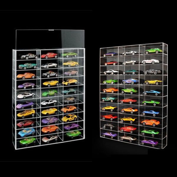 Новизные элементы 10 слой автомобильной модели ящик для хранения игрушки модель автомобиля 1 64 Поклятная полка Акриловая дисплей шкаф ручной хранение ручного хранения. Стенд 230817