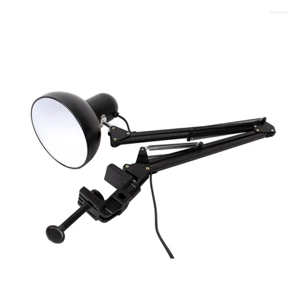 Lampade da tavolo US US US Plug Flexible Swing Bram Montaggio Studio Office Studio E27/E26 Black Desk Light Studio