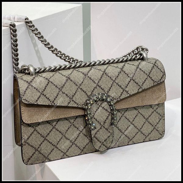 Klasik lüks zincir crossbody çanta moda ekose çiçek markası cüzdan vintage bayanlar deri çanta tasarımcısı omuz çantaları