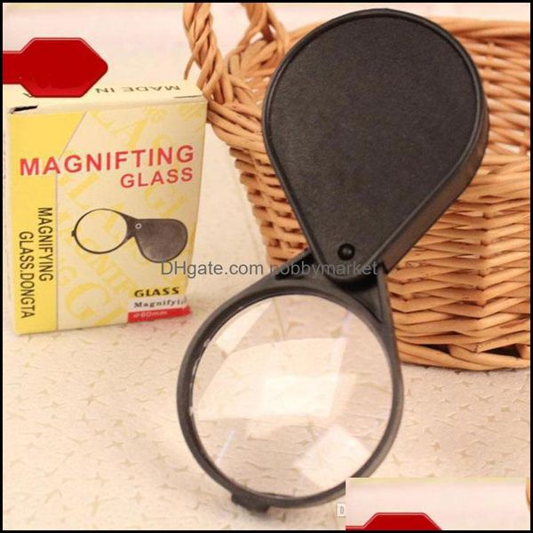 Loupes Linfiers Mini Mini Menífre portátil Melhor promoção para lupa de bolso Lente 60mm Lente 10x Viagem de viagem Jóia OTB1T