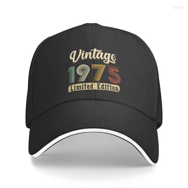 Ball Caps Classic Vintage 1975 Baseball Mütze für Frauen Männer atmungsaktiv 47 Jahre alt 47. Geburtstag Geschenk Dad Hut Performance