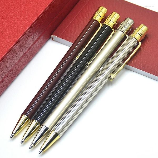 Luxury Santos Series CT Metal Ballpoint Pen Mini Small Size Edition Office School Penne a sfera con numero di serie Vendi