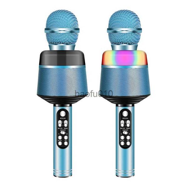 Microfones Profissionais de Microfone Bluetooth Microfones Microfone colorido Recordamento de cantor Player Music Player para KTV Birthday Party HKD230818