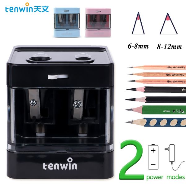 Bleistiftschärfer Tenwin Automatic Electric Specener Mini USB Dual Power Supply School Schülern Schülern für 612 mm Bleistift 230818