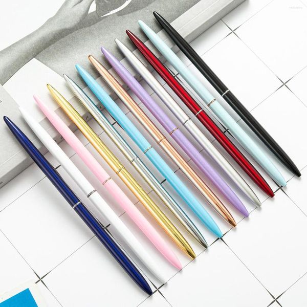 Canetas de metal canetas giratórios acessórios para escritórios para artigos de papelaria suprimentos professor presente 1.0 caneta de bola