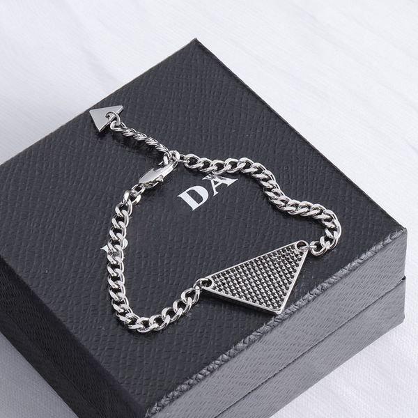 Дизайнерское мужское ожерелье с подвеской, комплект ювелирных изделий с бриллиантами, женские треугольные серебряные серьги, цепочки с буквами, браслет, комплекты ювелирных изделий, ожерелья CYG238181-3