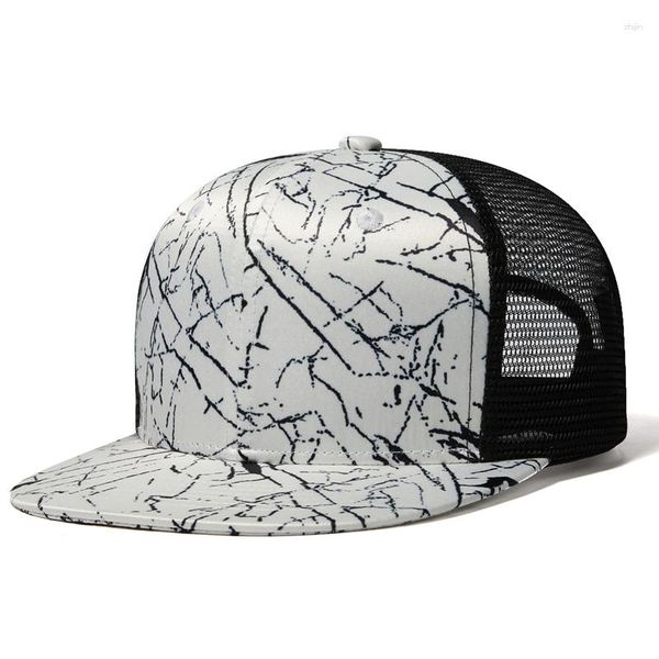 Top kapakları moda düz kenar beyzbol şapkası unisex yaz kamyoncu şapka hip hop kemik snapback nefes alabilen güneş şapkaları gorras para mujer