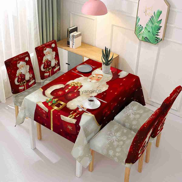 Tischtuch Weihnachten Tischdecke Weihnachtsdehnung Universal Dining Chair Cover Elastiz