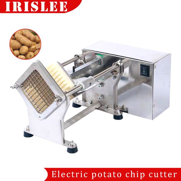 Cutter de batatas fritas elétricas 6/9/13mm de batata automática de batata de batata fater cenoura cortadora de trituração de vegetais