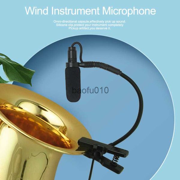 Microfones saxofone omnidirecional microfone para instrumentos de música Mini MIC SAX PORTÁVEL SAX 3 PIN 4 PIN XLR 3,5mm Condensador de plugue IM-20 HKD230818