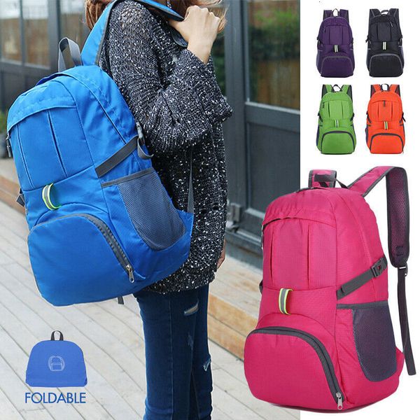 Bolsas escolares 35L Light dobrável impermeável esportes ao ar livre Backpack Back de caminhada Bolsa de viagens Mulheres Men laptop de ombro 230817