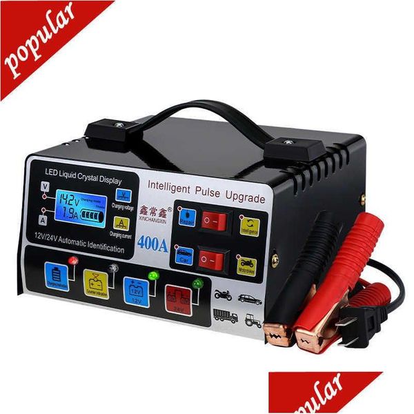 Outros eletrônicos automóveis 220W Carregador de bateria de carros 12V 24V de alta frequência Reparo de PSE MATIC CARGA MATIC LCD DISPLOSO DE DHQNY