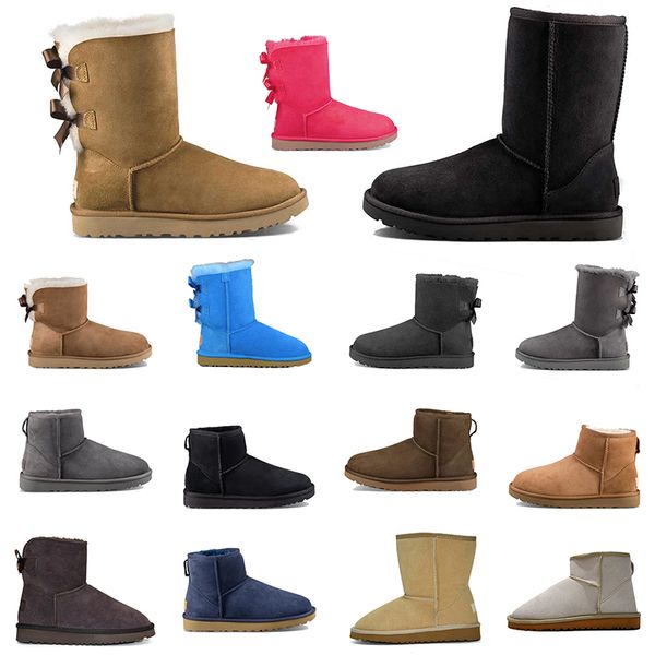 2023 Hot Australia Classic теплые ботинки Mini Half Snow Boot Winter Full Murge Fluffy Furry Satin Angle Boots Slipers Размер 36-41