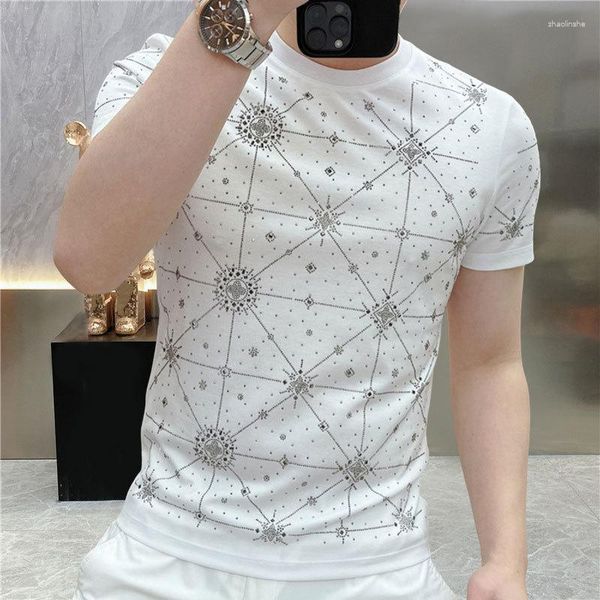 Herren T-Shirts 2023 Tide Marke Leisure Top T-Shirt für Männer Sommer-Drill Star Short Sleeve T-Shirt Social Club Outfits Tee Shirt Homme Homme