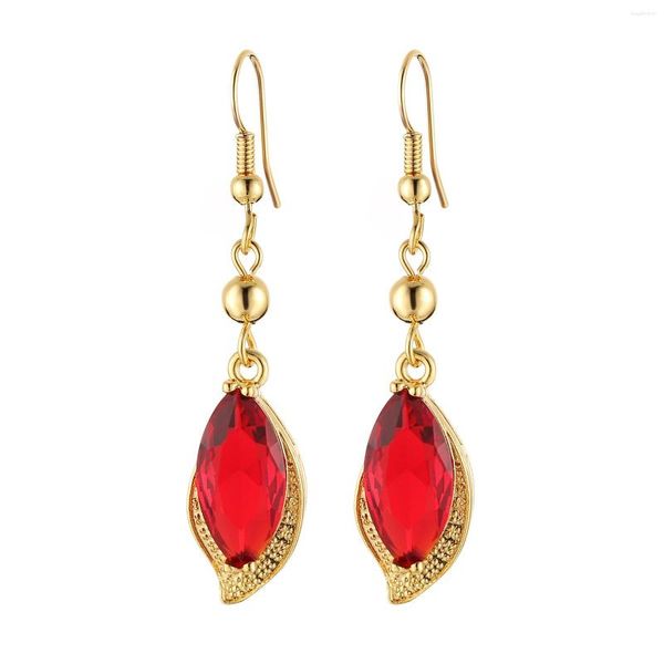 Orecchini a pennello Hzman Teacrid Crystal for Women Girls 14K Gold Charm Glering Earring Party Gioielli di San Valentino Regalo per i gioielli di San Valentino