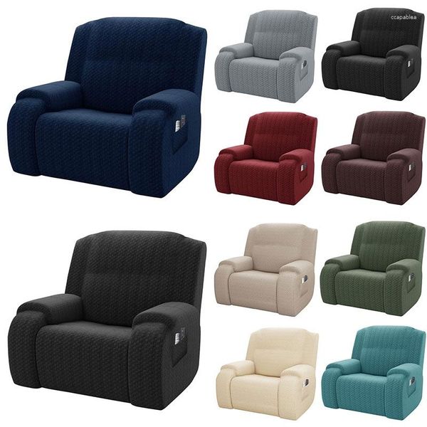 Coperture sedia da 4 pezzi/set di copertura reclinabile Massaggio a quadri Poldella di divano elastico di divano a slittamento Funda All-Inclusive Relax