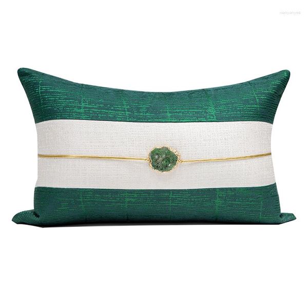 Travesseiro capa verde sólida home home decorativa sofá -cadeira de cadeira de luxo leve