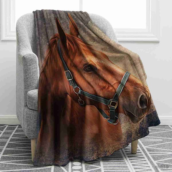 Coperte Galloping Coperte Cowgirl Cowboy Western Western morbida stampa calda Coperta per lancio per sedia da letto divano regali di compleanno R230819