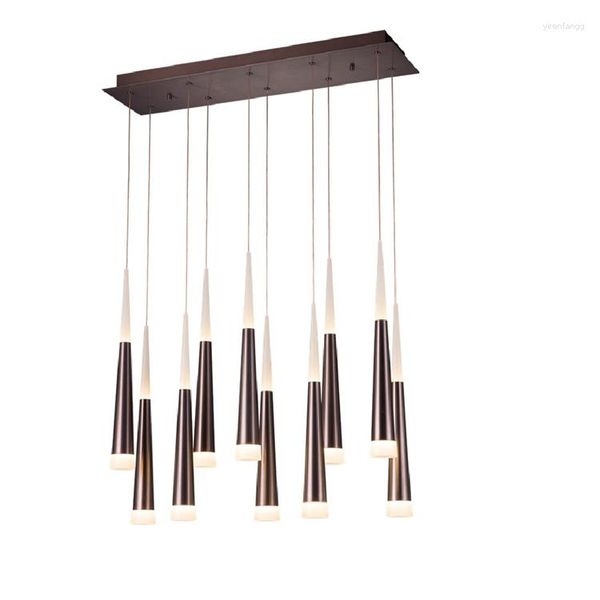 Mum Tutucular Comely Nordic 10 Lights Pedant Işık Alüminyum Asma Avize Modern LED kolye lambası