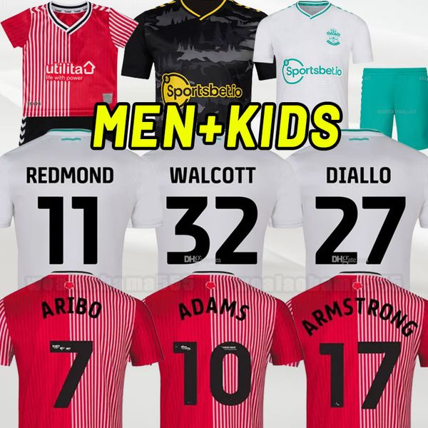 2023 2024 ARIBO Southamp Tons Camisas de futebol REDMOND ARMSTRONG WARD-PROWSE ELYOUNOUSSI ROMEU Camisas de futebol homens crianças kit Saints rosa jersey 23 24