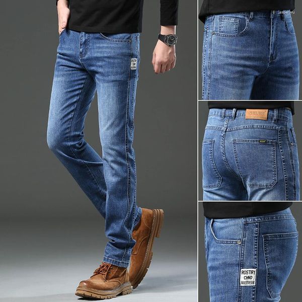 Jeans masculinos Deliy Classic Style Men Streetwear Busine