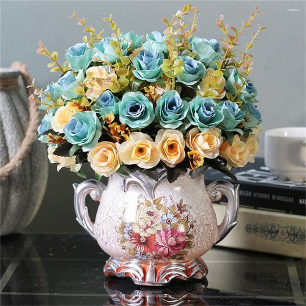 Flores decorativas Artificial Fake Bouquet Wedding Decoration Home Garen Decor Party Festa de Natal do Dia dos Namorados Presente