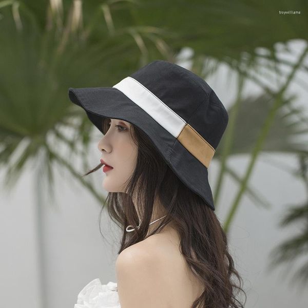 Berets Frühlings- und Sommerstil Fisherman Hut Frau Online Influencer künstlerischer vielseitiger japanischer Becken Outdoor -Männer