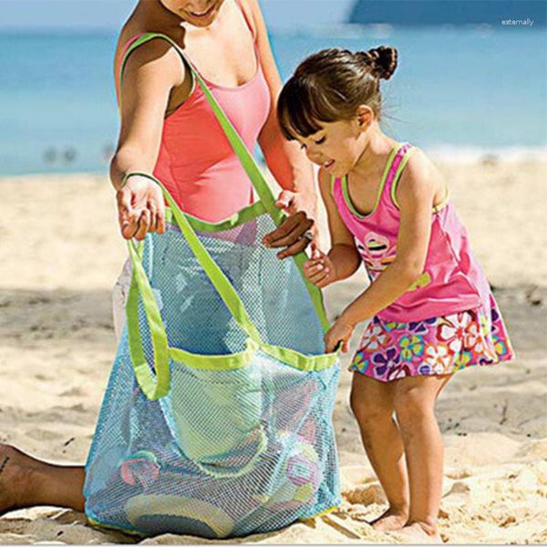 Bolsas de armazenamento Bolsa de praia ao ar livre de grande capacidade para crianças portáteis lixar as crianças brinquedos de roupas de toalhas de toalha