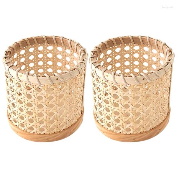 Hooks 2x Rattan -Essstäbchen Speicherhandgefertigter Löffel Organizer Halter Stiftstifte Organisation Vase Support