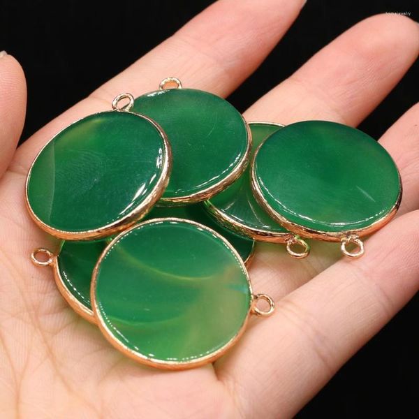 Colares pendentes de pedra natural jasper pingentes reiki curam encantos de cristal verde para jóias que produzem brindes de colar de jóias