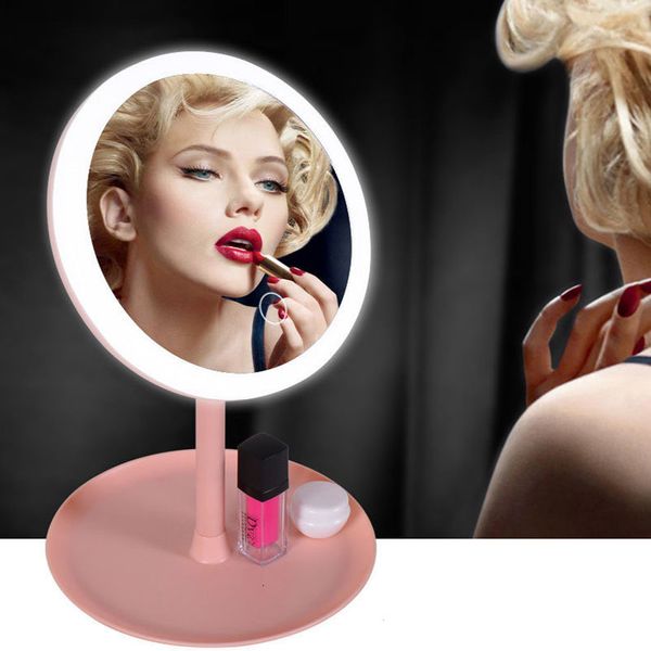 Specchi compatti specchio per trucco con specchi a LED ingranditore specchio in piedi touch screen luci regolabili specchio cosmetico specchio vanità makeupupol 230818