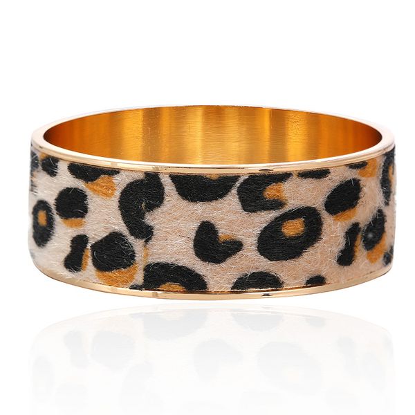 pulseiras de personalidade exagerada pulseira de leopardo de leopardo moda moda ampla pulseira liga de folheado senso de alta qualidade jóias femininas por atacado