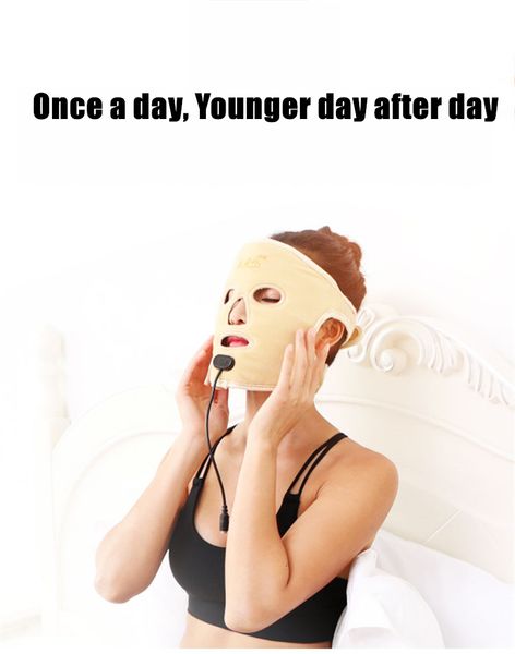Face Massager 3D FAR Infrarot Gesichtsmaske Hautpflege Erheizung Entgiftung Deep Clean Wash Haut Beauty Instrument 230818