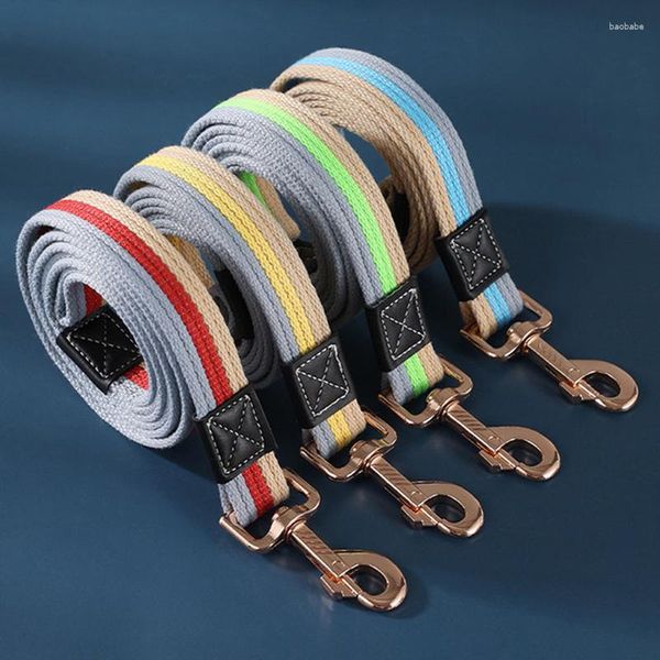 Collari per cani Base Base Long Leash Non slip in gomma in gomma addestramento da camminata corda di cotone per piccoli cani di grandi dimensioni trazione