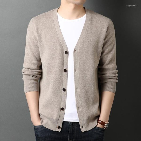 Maglioni maschili di lana di alto grado 5% designer marca di moda in stile coreano in stile coreano da uomo cappotti casual giacca abiti da uomo solido