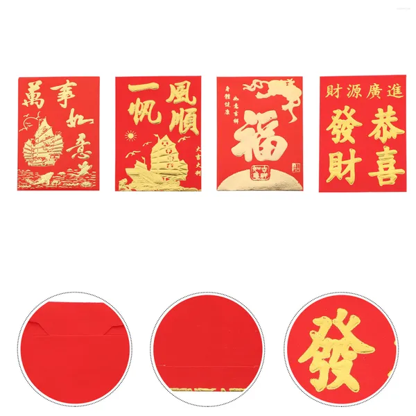 Geschenkverpackung 160 PCs Jahr rote Umschlagpakete Dekorative Papierpockt Lai Si Feng R.