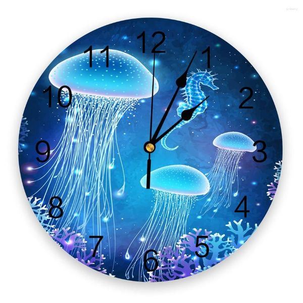 Wanduhrs König der Quallen Marine Biologie Schlafzimmer Uhr Große moderne Küche Esszimmer Runde Wohnzimmer Uhr Home Decor