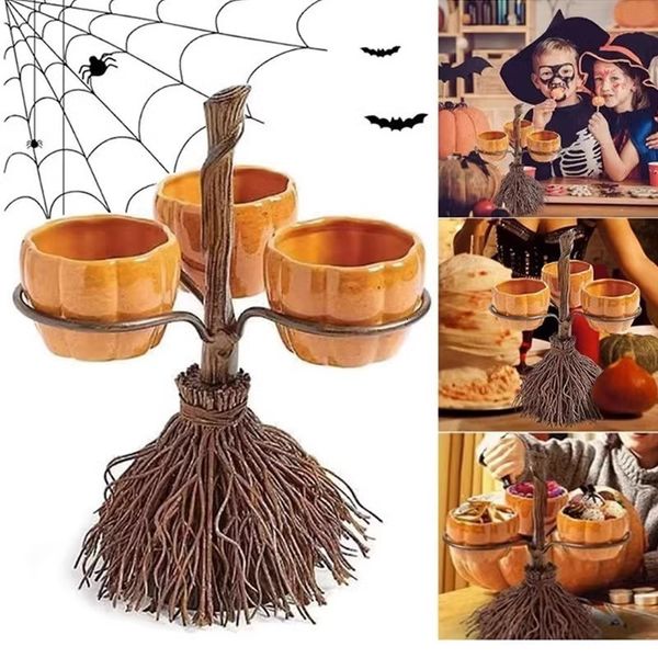 Action Toy Figures Halloween Decorazione per la casa Snack Snack Pumpkin Rack Festival Festival Festa Lantern Day Prop Baby Gift 230818