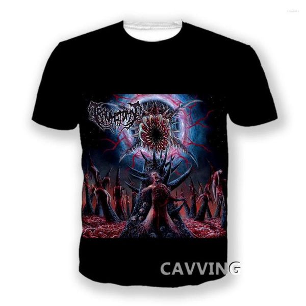 Camisetas masculinas Cavando banda de traumatomia impressa em 3D camisetas casuais Hip Hop Harajuku Styles Tops Roupas para homens/mulheres