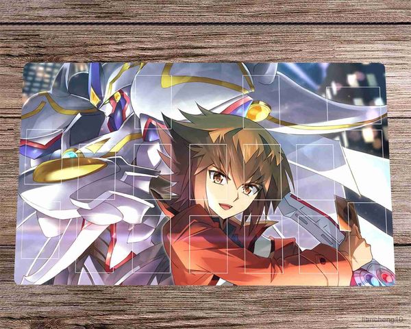 Mouse pads Playmat Jaden Yuki Elemental Hero Mat Trading Card Game Mat Anime Mouse Pad Pad Pad Bag 60x35cm R230819