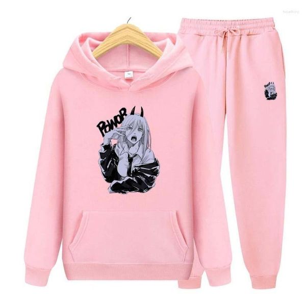 Tuta da uomo per tracce per tracce di moda per donne abbigliamento con cappuccio da cappuccio che corre set sports jogger inverno sport di stampa anime