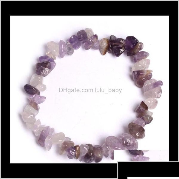 Braccialetti Charm Gioielli Delivery 2021 15 Color Natural Healing Crystal SODalite Chip 18 cm Attrema misto di gemma mista Fashi